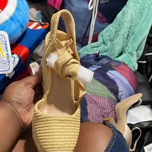 INC International Concepts Beige Espadrille Sandals